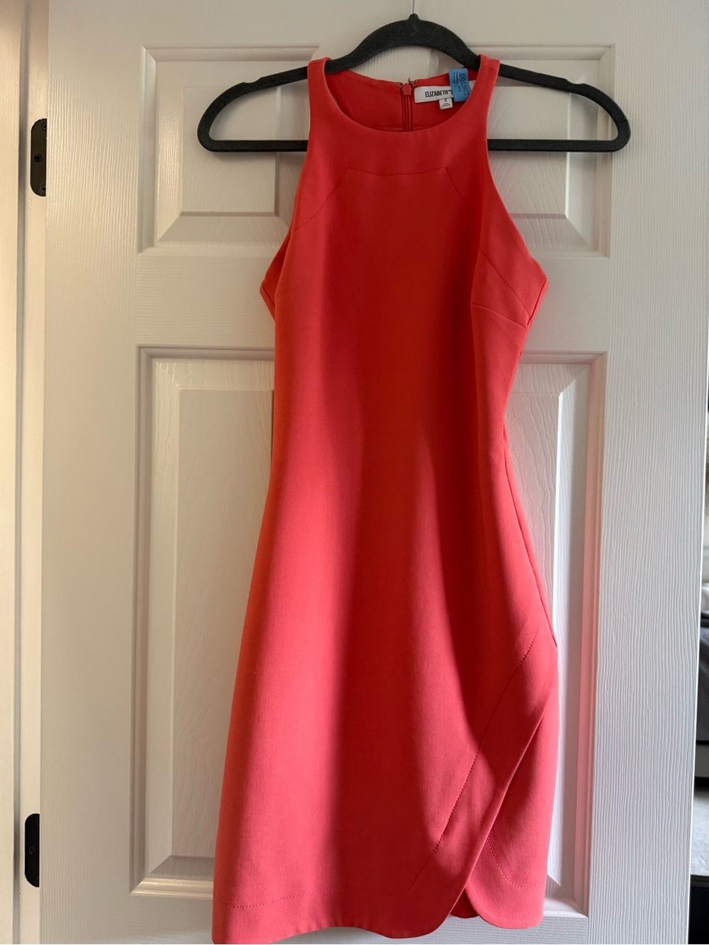 Elizabeth and James Coral Sleeveless Sheath Dress
